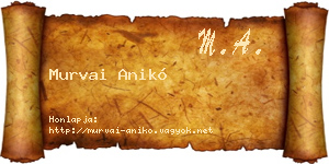 Murvai Anikó névjegykártya
